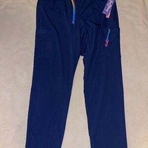 HeartSoul Navy Scrubs with‎ Rainbow Ombre Band